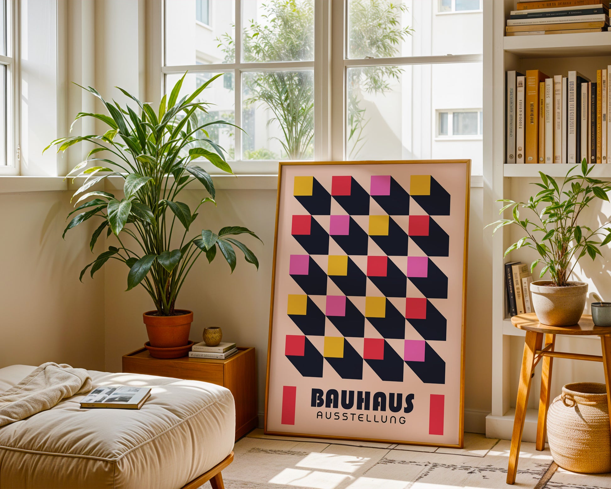 Pink Square Bauhaus Poster A33 - GroovyGrove