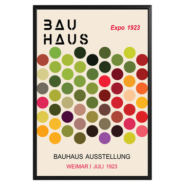 Multicolor Dot Pattern Bauhaus Poster A35 - GroovyGrove