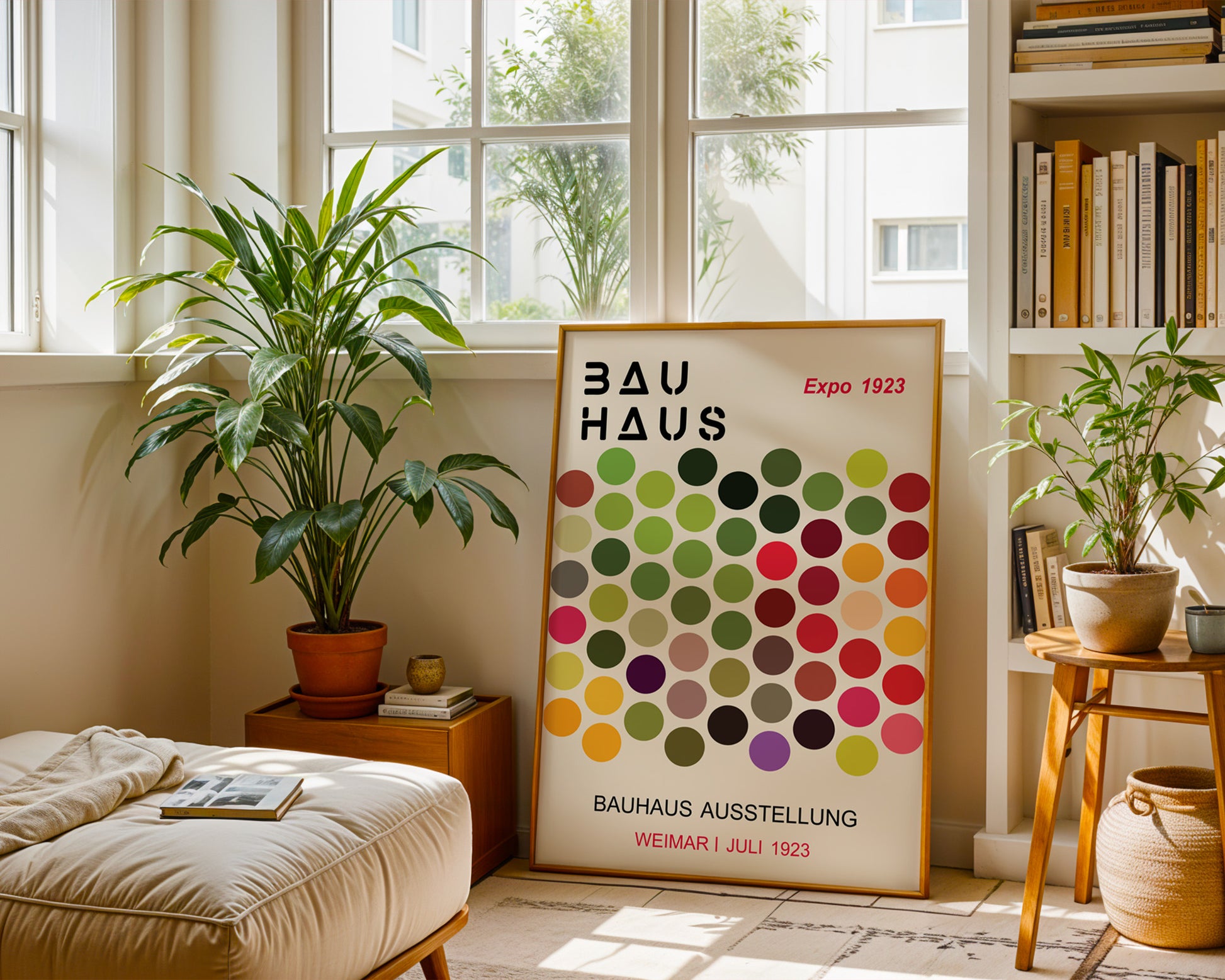 Multicolor Dot Pattern Bauhaus Poster A35 - GroovyGrove