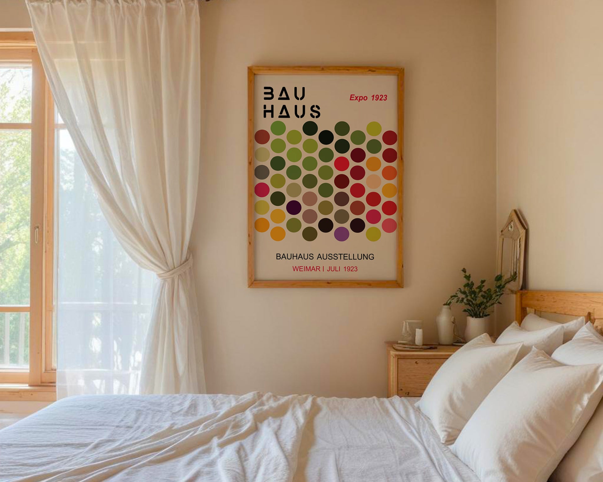 Multicolor Dot Pattern Bauhaus Poster A35 - GroovyGrove