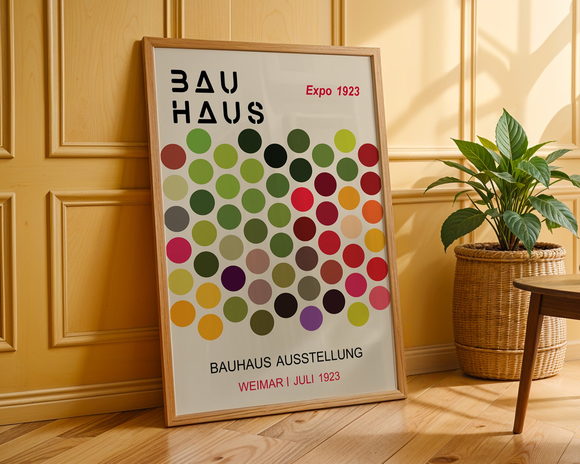 Multicolor Dot Pattern Bauhaus Poster A35 - GroovyGrove