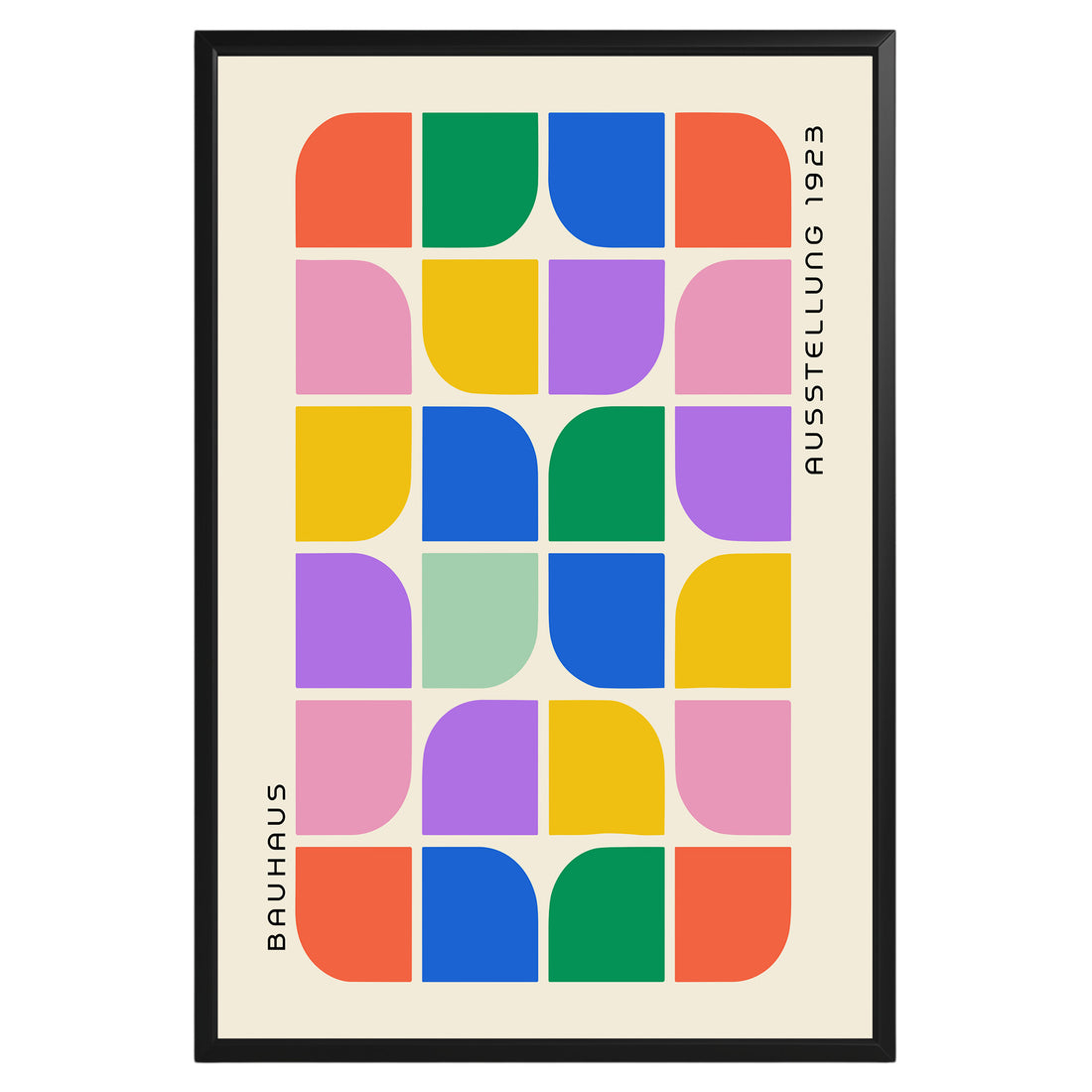 Bauhaus Ausstellung Geometric Colorful Poster A3 - GroovyGrove