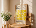 Yellow Semi Circles Bauhaus Poster A40 - GroovyGrove