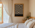 Black Wavy Stripes Bauhaus Poster A41 - GroovyGrove