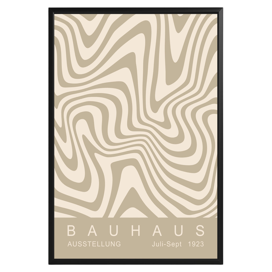 Retro Wavy Stripes Bauhaus Poster A42 - GroovyGrove