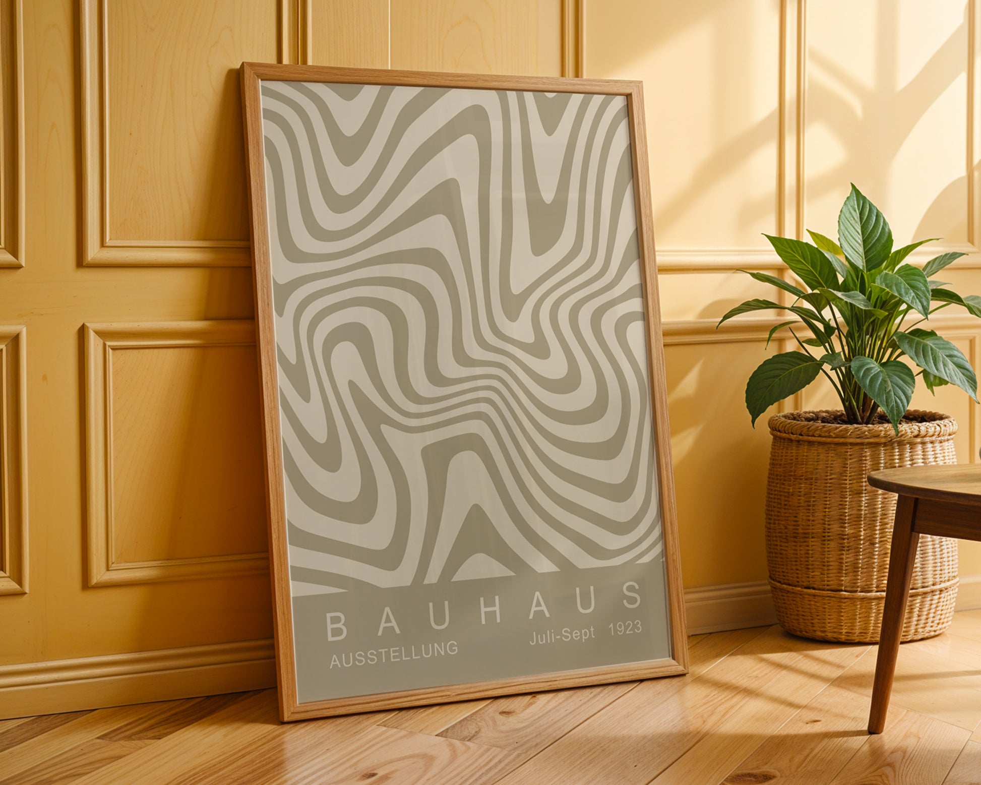 Retro Wavy Stripes Bauhaus Poster A42 - GroovyGrove