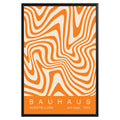 Orange Wavy Stripes Bauhaus Poster A44 - GroovyGrove