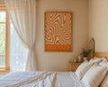 Orange Wavy Stripes Bauhaus Poster A44 - GroovyGrove