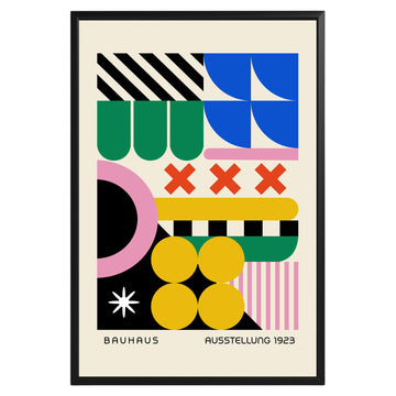 Bauhaus Ausstellung Geometric Colorful Poster A4 - GroovyGrove