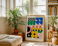 Bauhaus Ausstellung Geometric Colorful Poster A4 - GroovyGrove