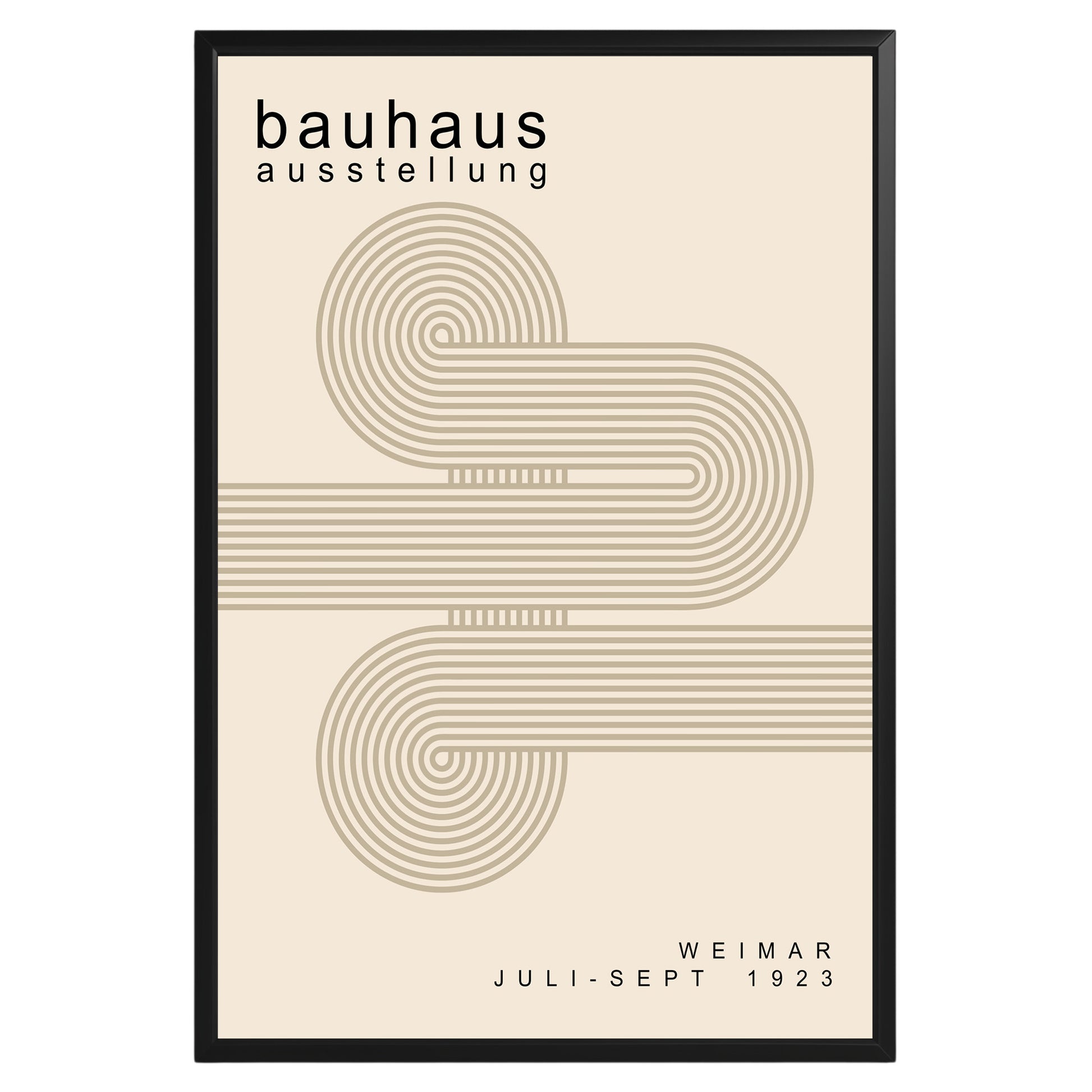 Retro Lines Minimalist Bauhaus Poster A50 - GroovyGrove