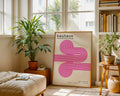 Pink Lines Minimalist Bauhaus Poster A51 - GroovyGrove