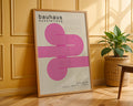 Pink Lines Minimalist Bauhaus Poster A51 - GroovyGrove