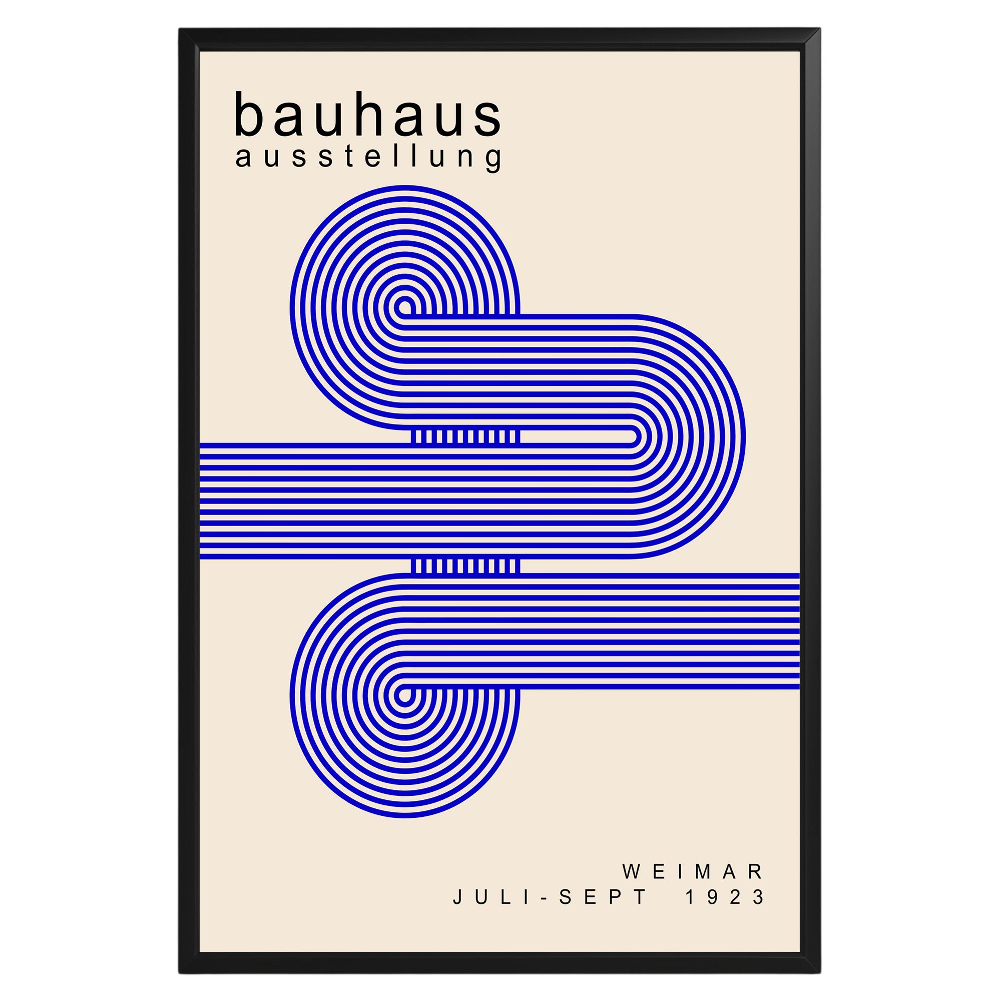 Purple Lines Minimalist Bauhaus Poster A55 - GroovyGrove