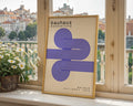 Purple Lines Minimalist Bauhaus Poster A55 - GroovyGrove