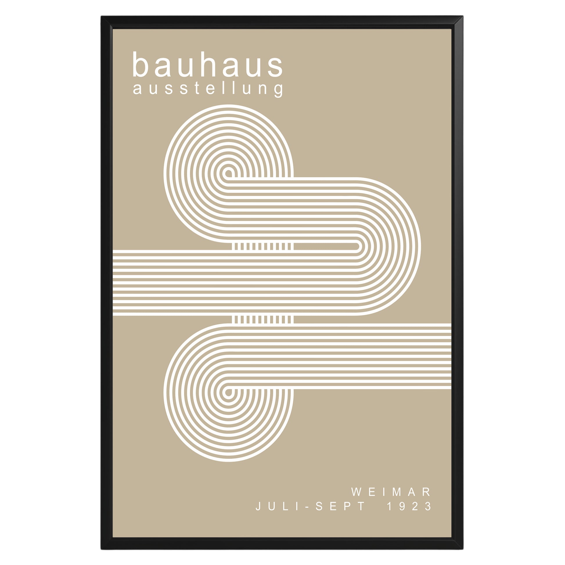 White Lines Minimalist Bauhaus Poster A57 - GroovyGrove