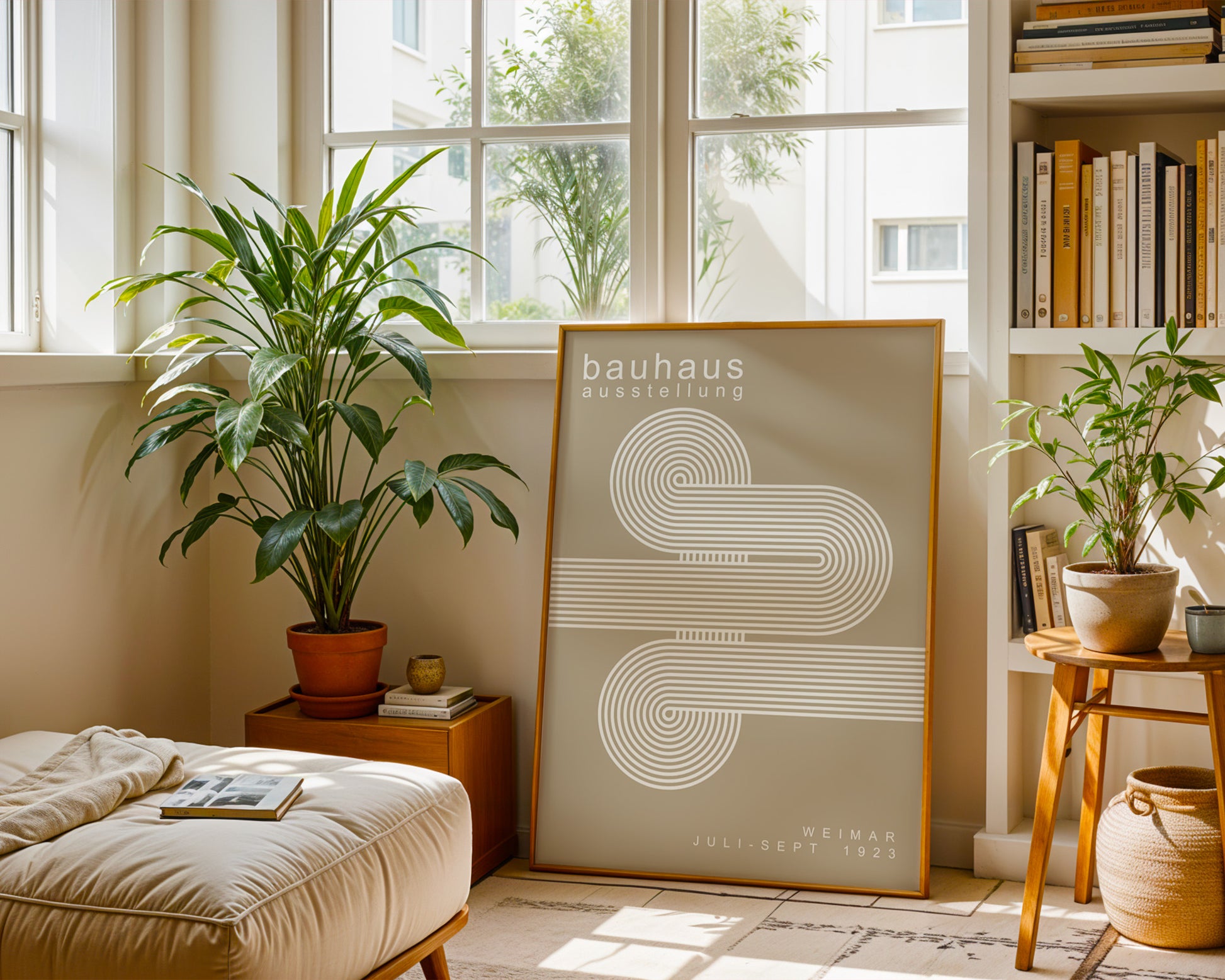 White Lines Minimalist Bauhaus Poster A57 - GroovyGrove