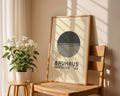 Bauhaus Ausstellung Grayscale Circle Poster A5 - GroovyGrove