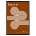 White Brown Lines Minimalist Bauhaus Poster A61 - GroovyGrove