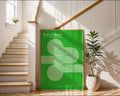 White Green Lines Minimalist Bauhaus Poster A63 - GroovyGrove