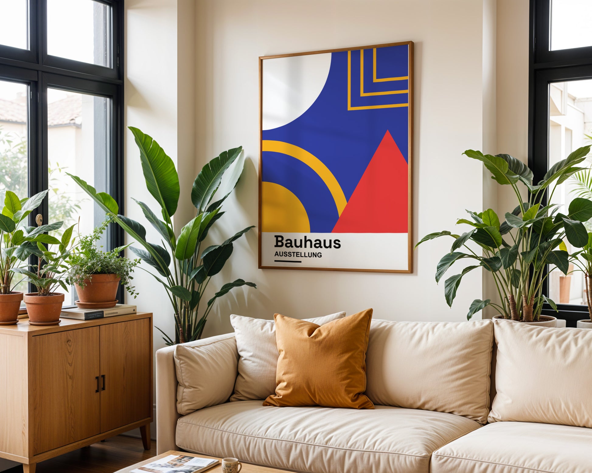 Abstract Geometric Bauhaus Poster A66 - GroovyGrove