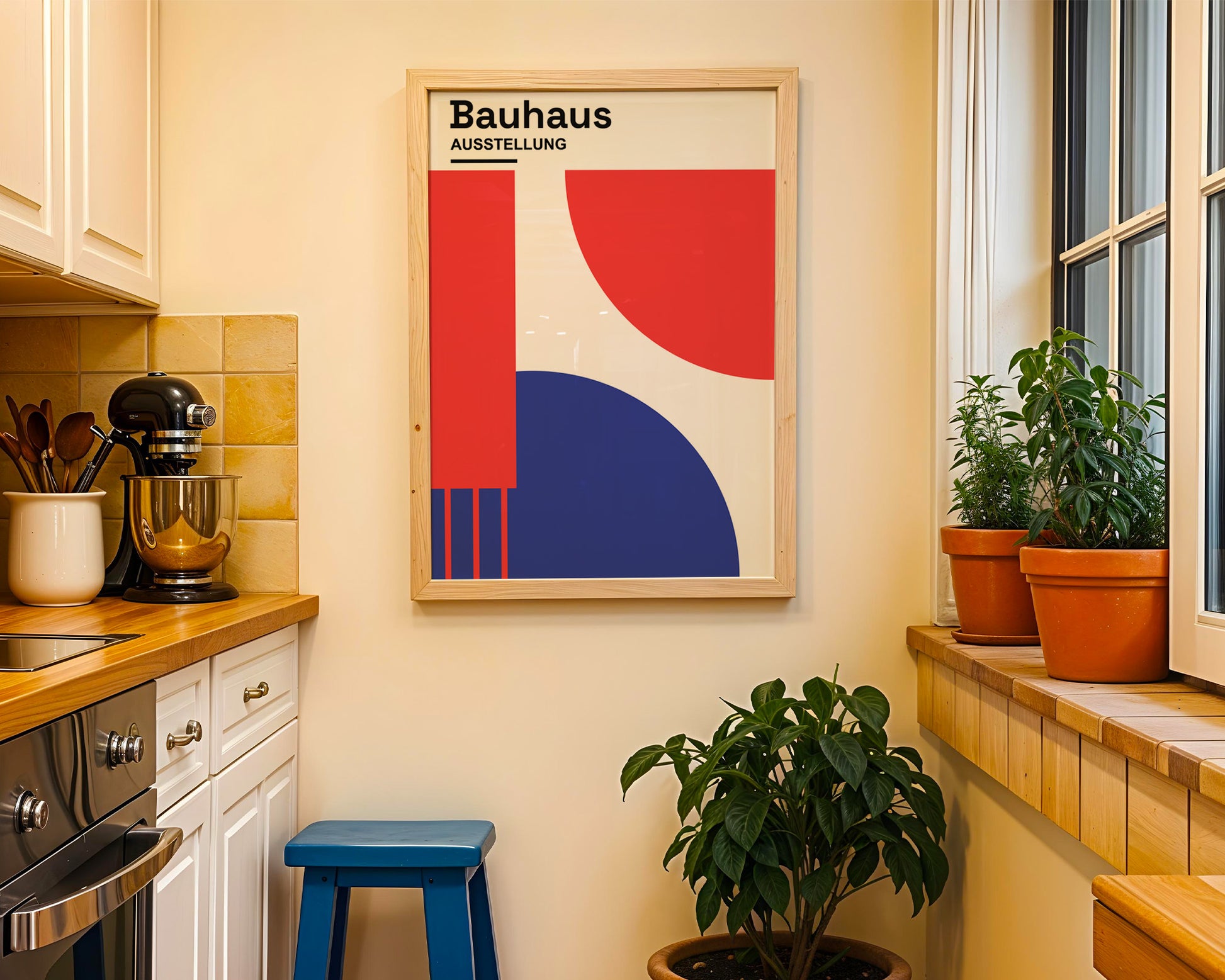 Abstract Geometric Bauhaus Poster A67 - GroovyGrove