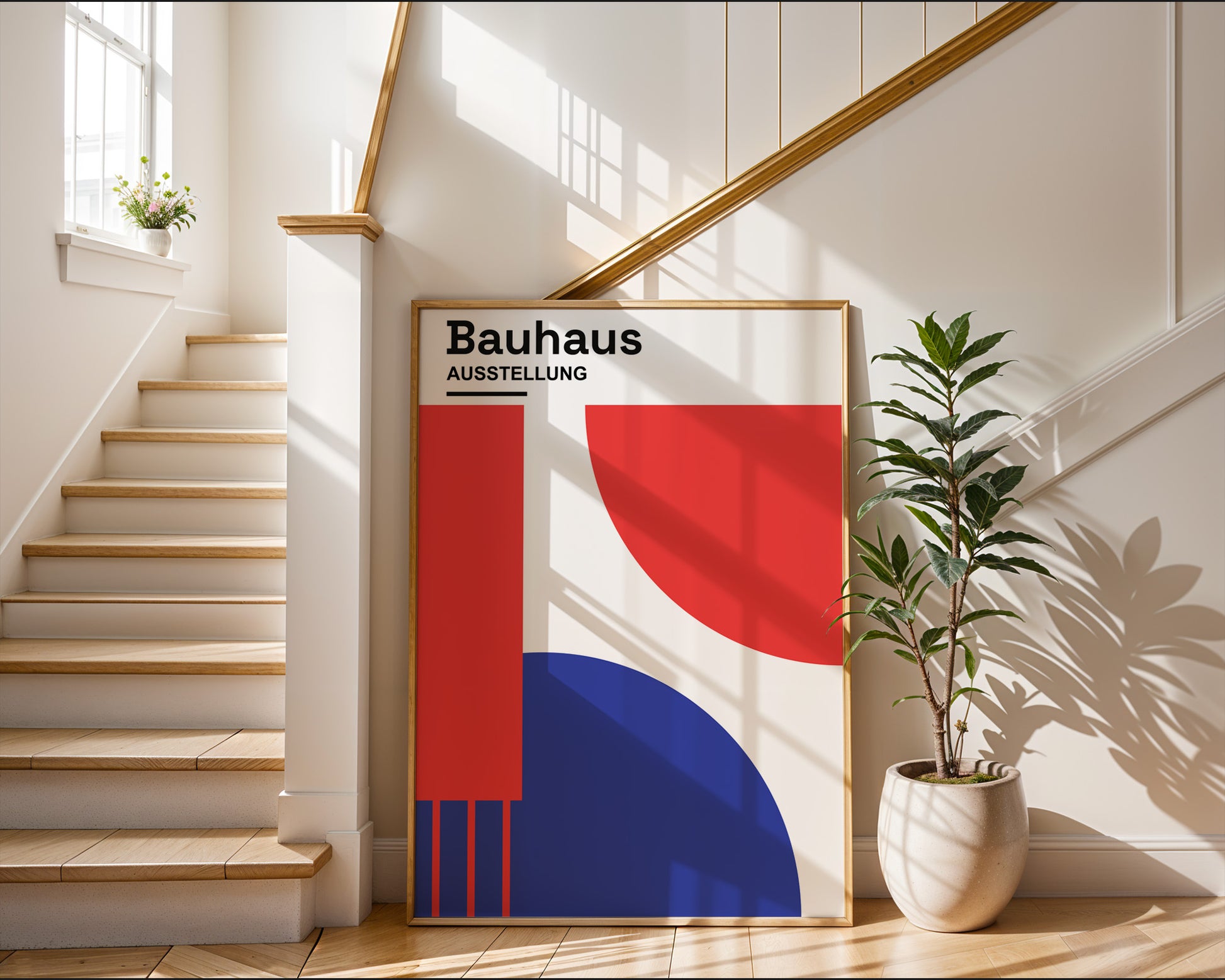 Abstract Geometric Bauhaus Poster A67 - GroovyGrove