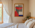 Red Blue Abstract Geometric Bauhaus Poster A69 - GroovyGrove