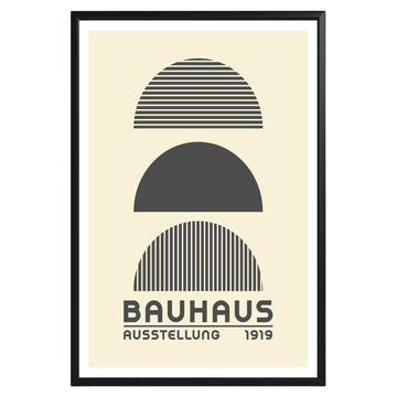 Bauhaus Ausstellung Grayscale Geometric Poster A6 - GroovyGrove