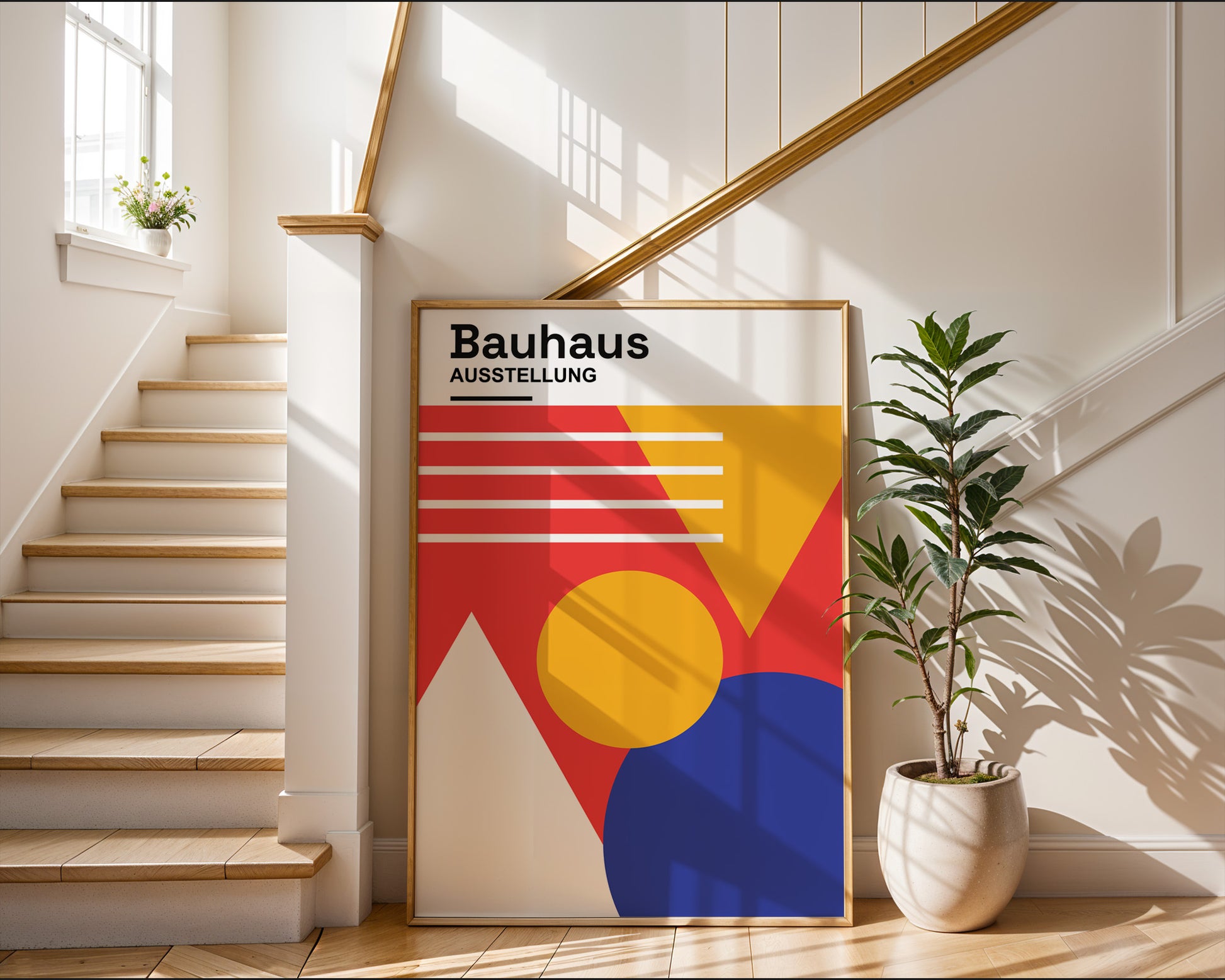 Abstract Geometric Bauhaus Poster A70 - GroovyGrove