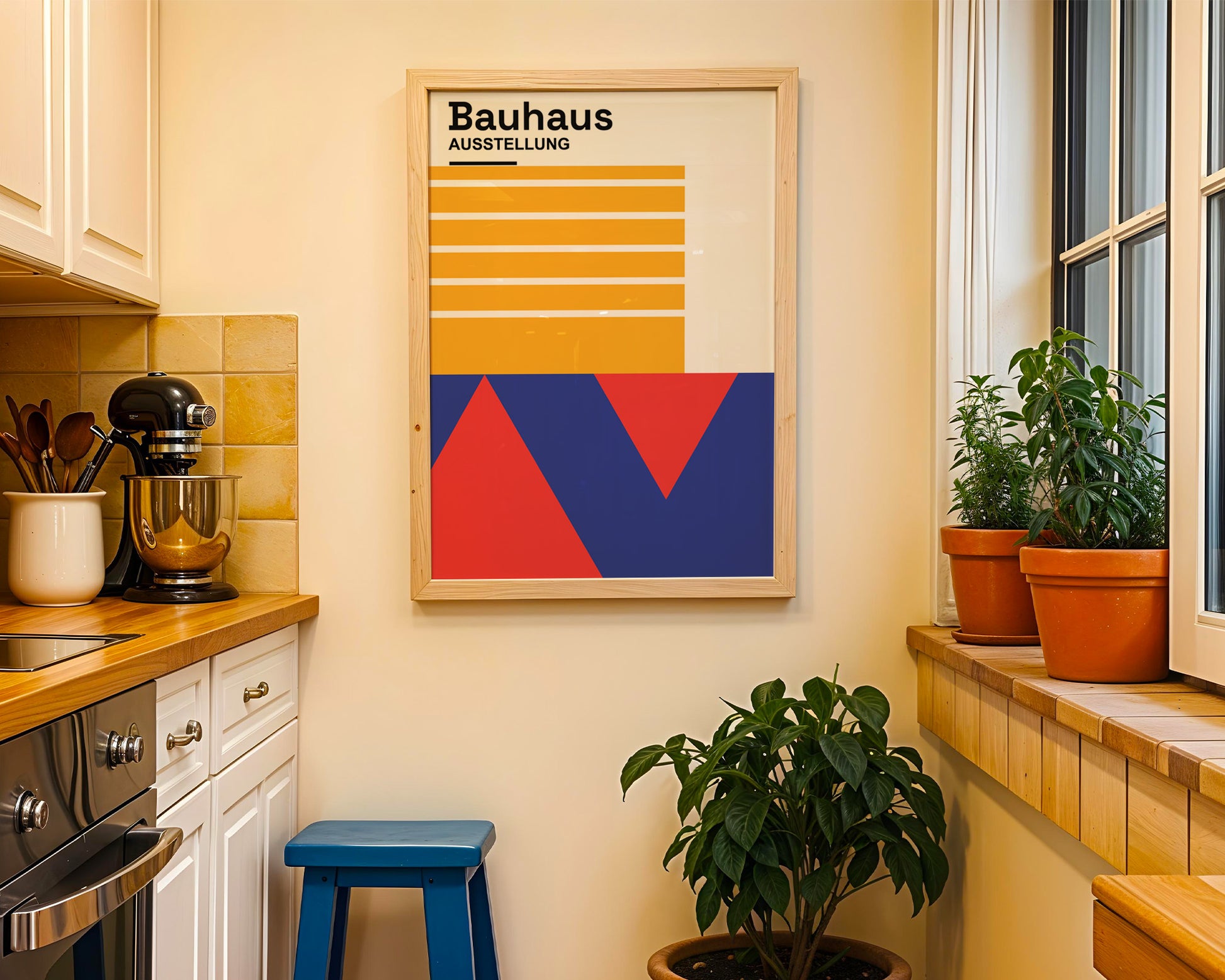 Abstract Geometric Bauhaus Poster A71 - GroovyGrove