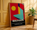 Black Red Abstract Geometric Bauhaus Poster A73 - GroovyGrove