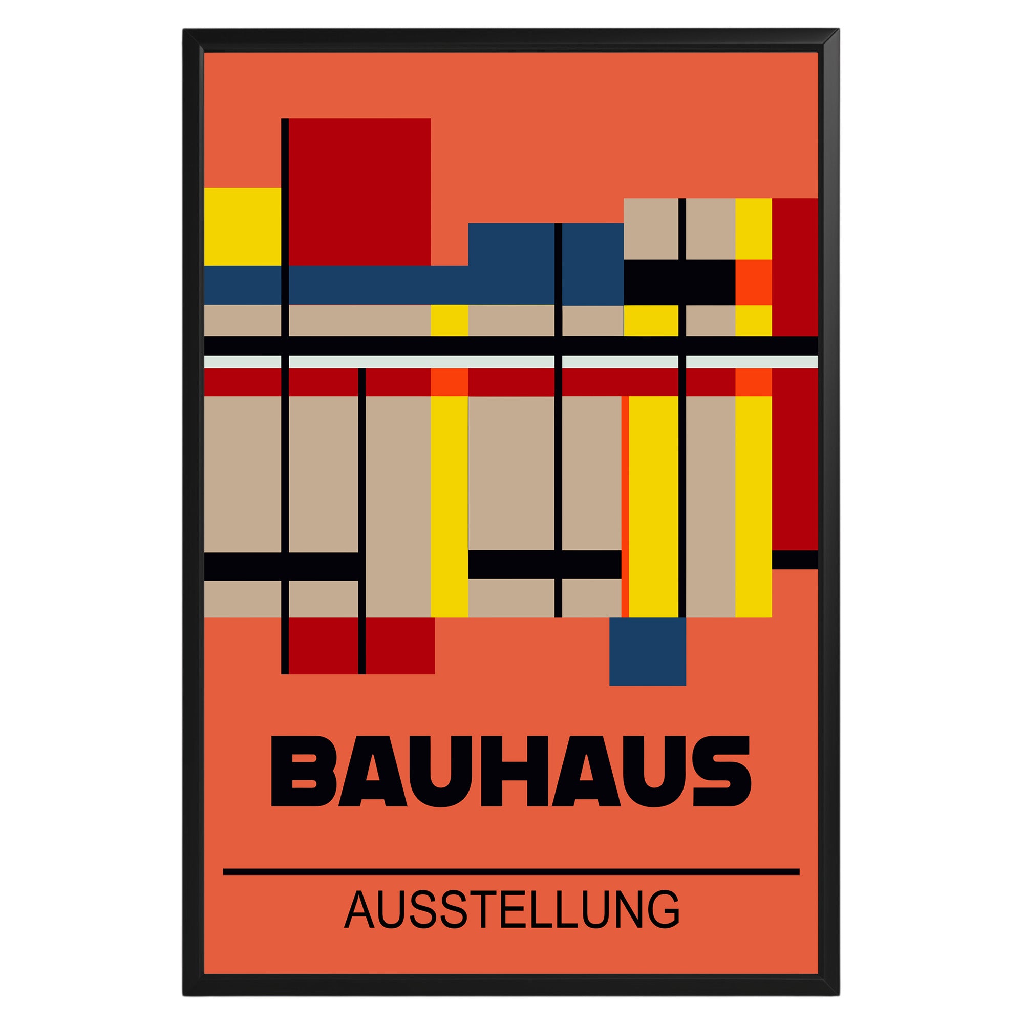 Multicolor Abstract Geometric Bauhaus Poster A74 - GroovyGrove