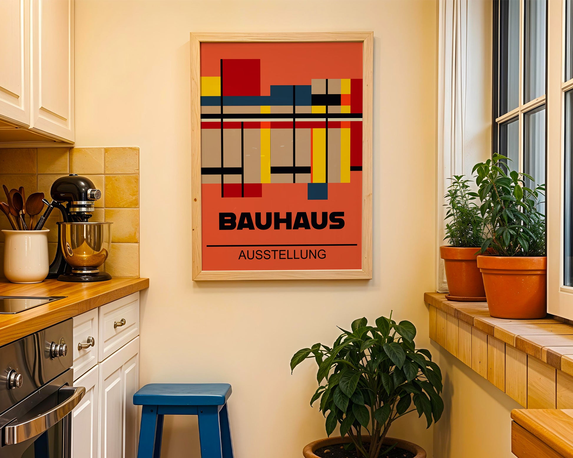 Multicolor Abstract Geometric Bauhaus Poster A74 - GroovyGrove