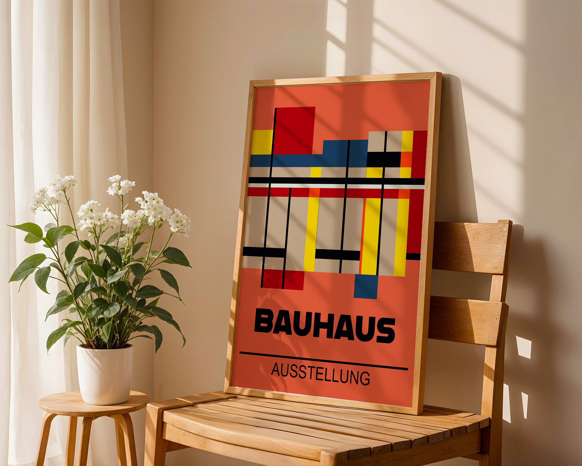 Multicolor Abstract Geometric Bauhaus Poster A74 - GroovyGrove