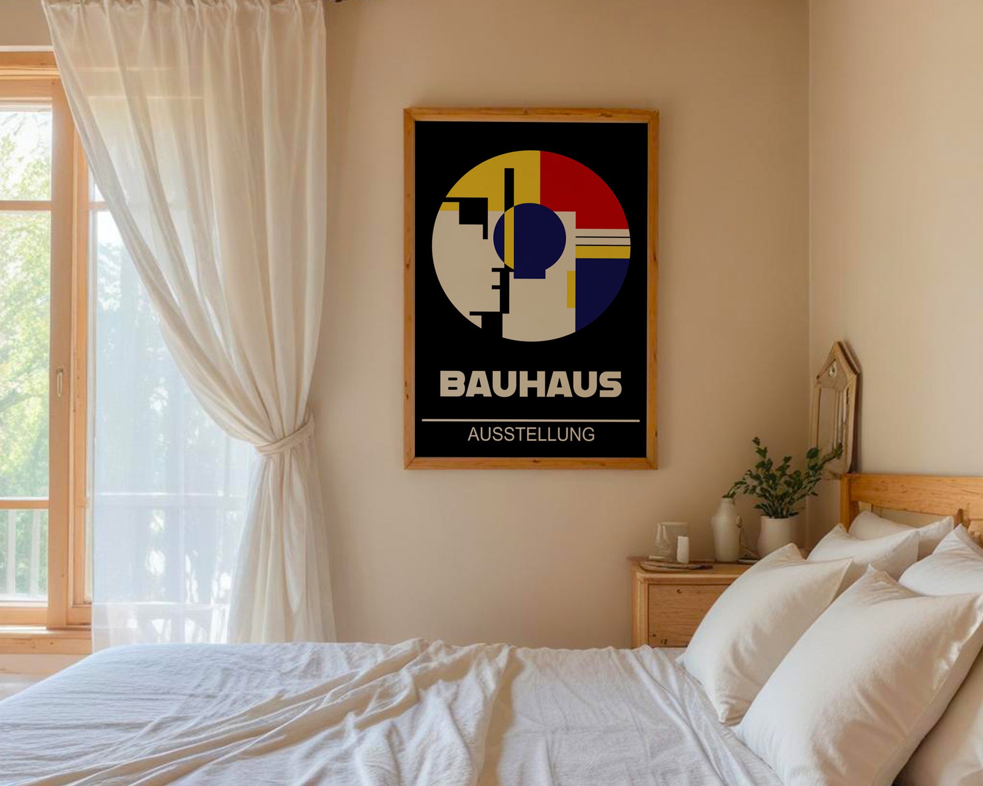 Black Abstract Circle Bauhaus Poster A75 - GroovyGrove