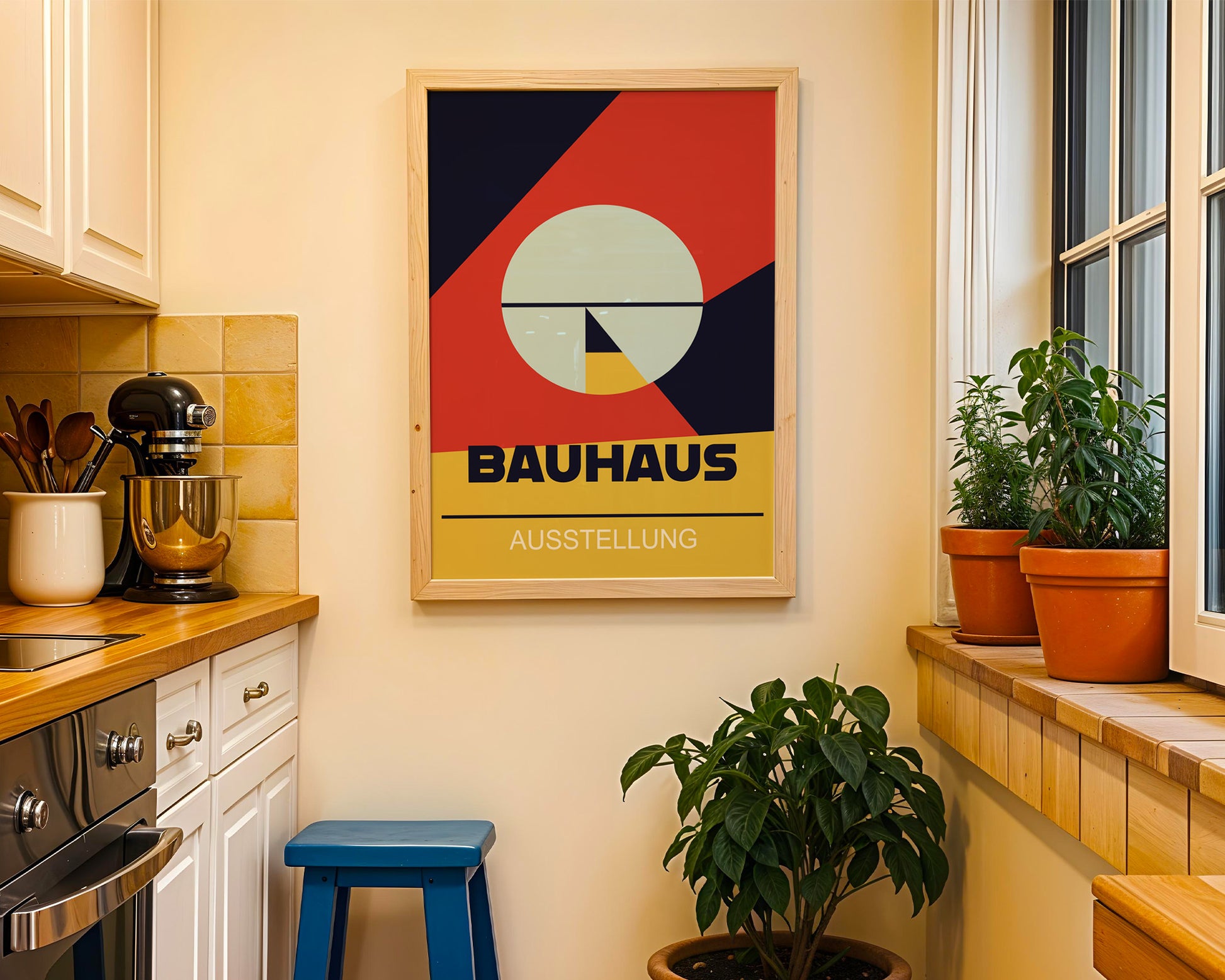 Abstract Geometric Bauhaus Poster A77 - GroovyGrove