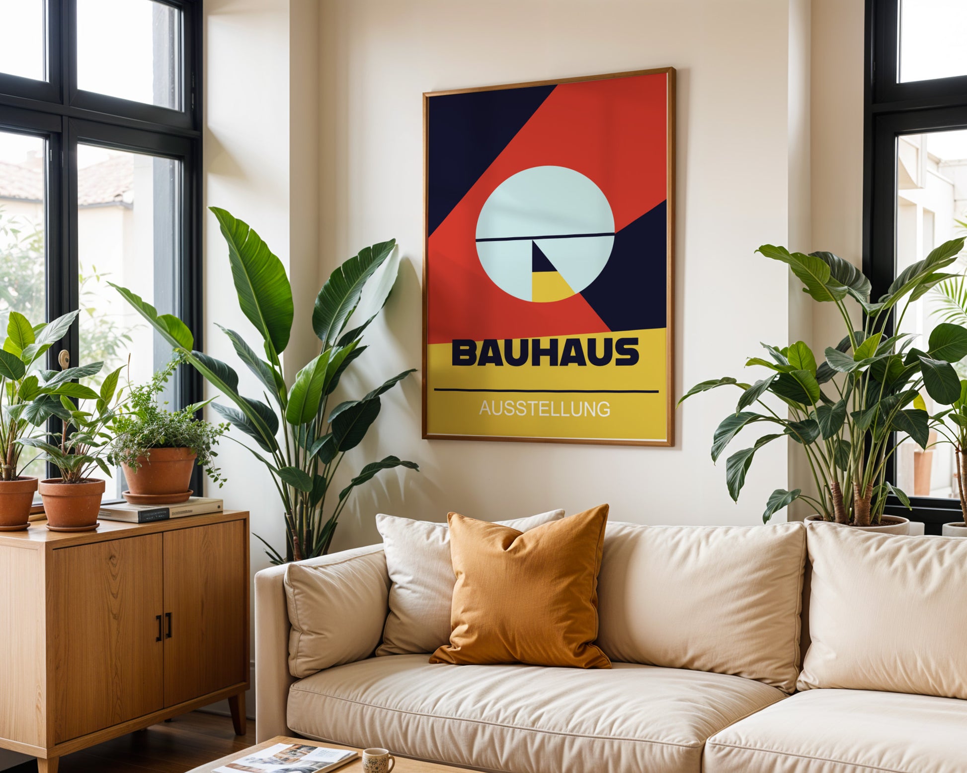 Abstract Geometric Bauhaus Poster A77 - GroovyGrove