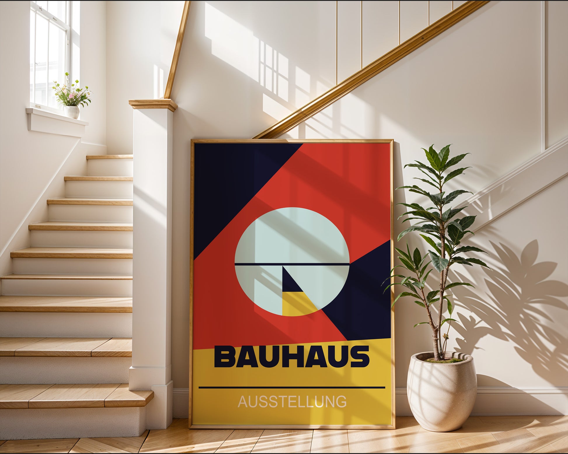 Abstract Geometric Bauhaus Poster A77 - GroovyGrove