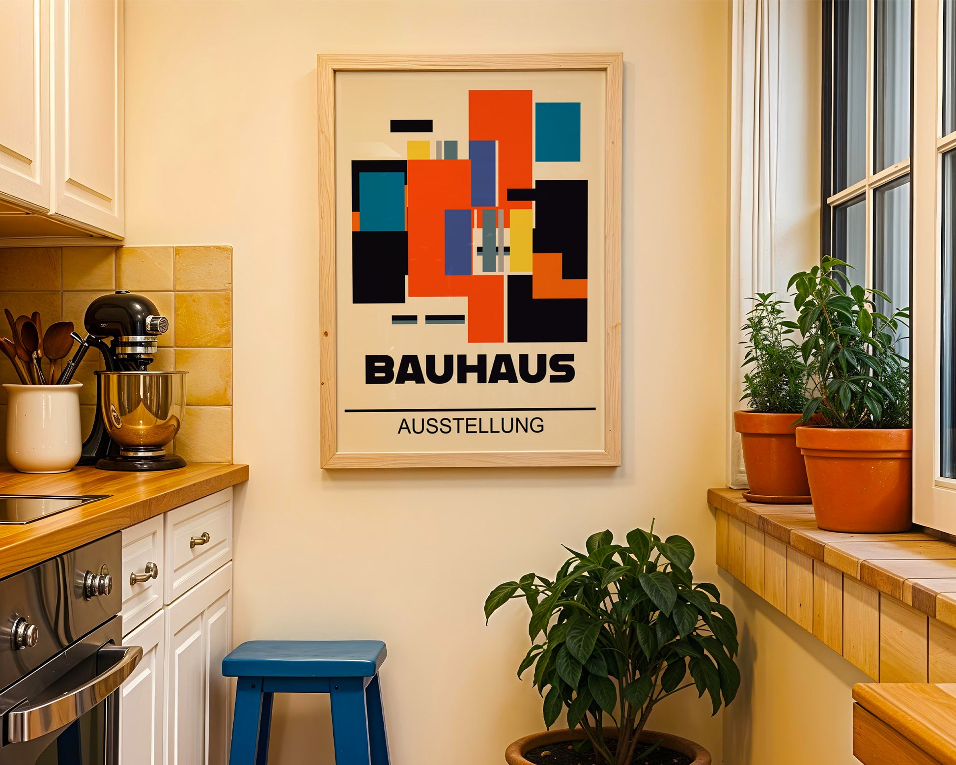 Abstract Geometric Bauhaus Poster A78 - GroovyGrove