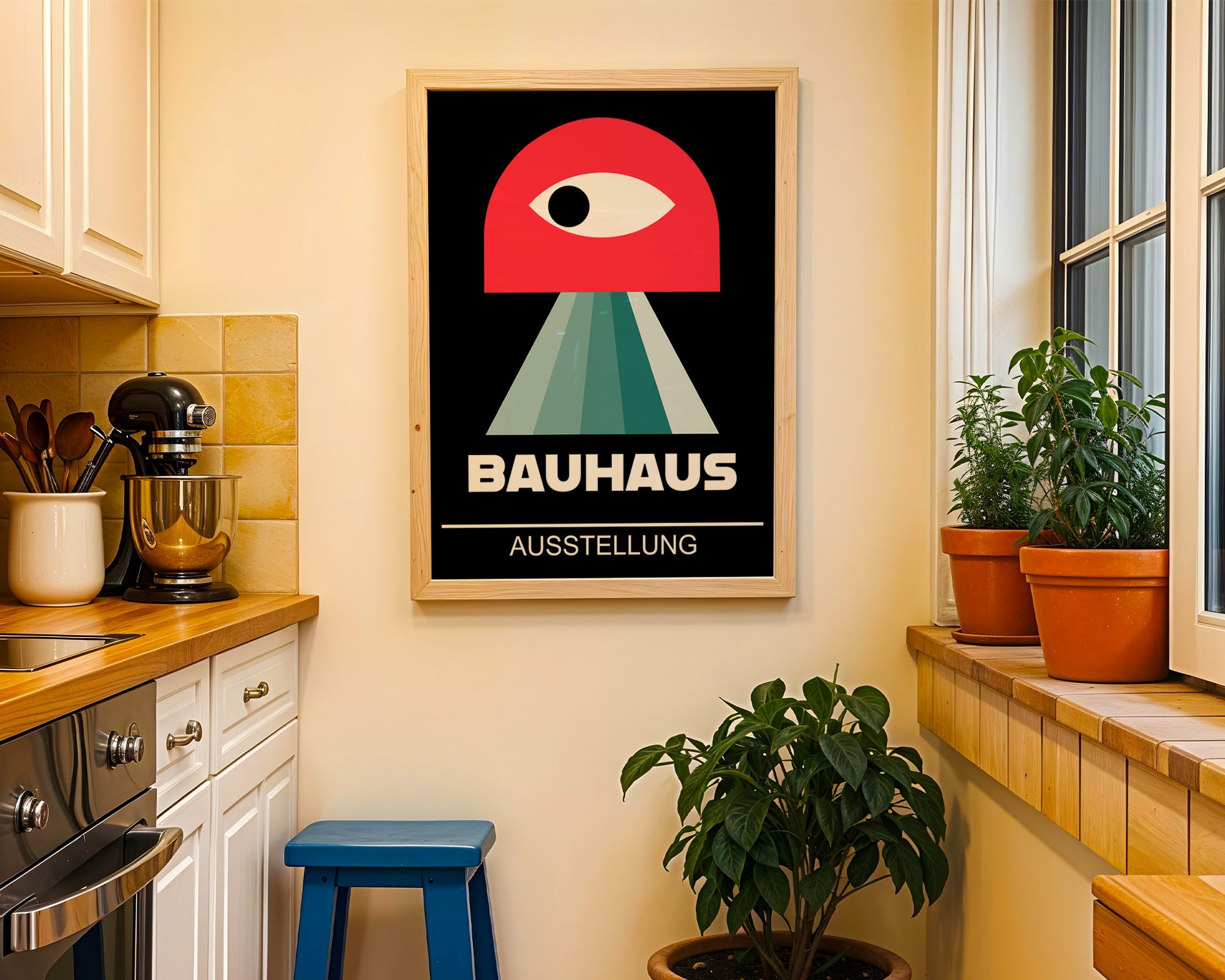 Abstract Geometric Eye Bauhaus Poster A79 - GroovyGrove