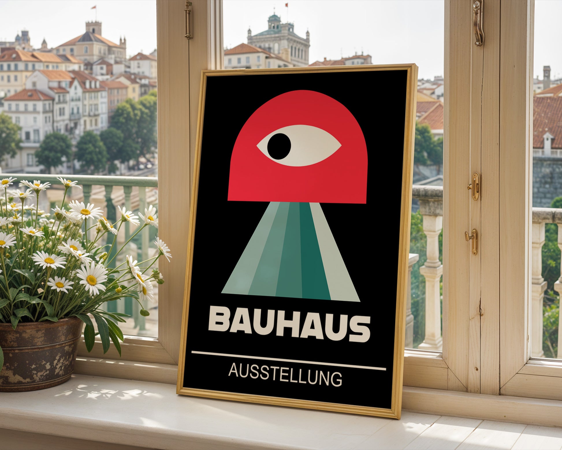 Abstract Geometric Eye Bauhaus Poster A79 - GroovyGrove