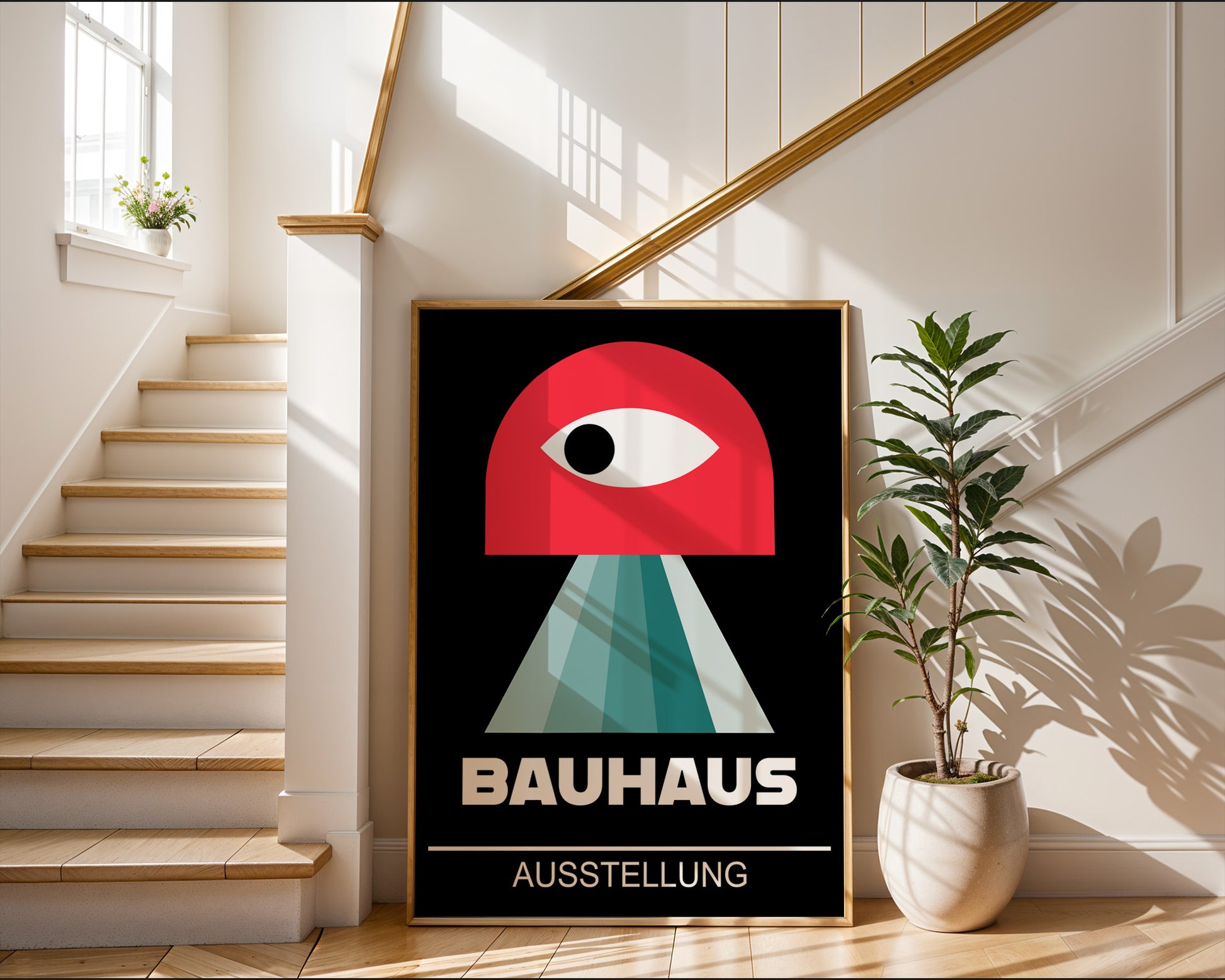 Abstract Geometric Eye Bauhaus Poster A79 - GroovyGrove