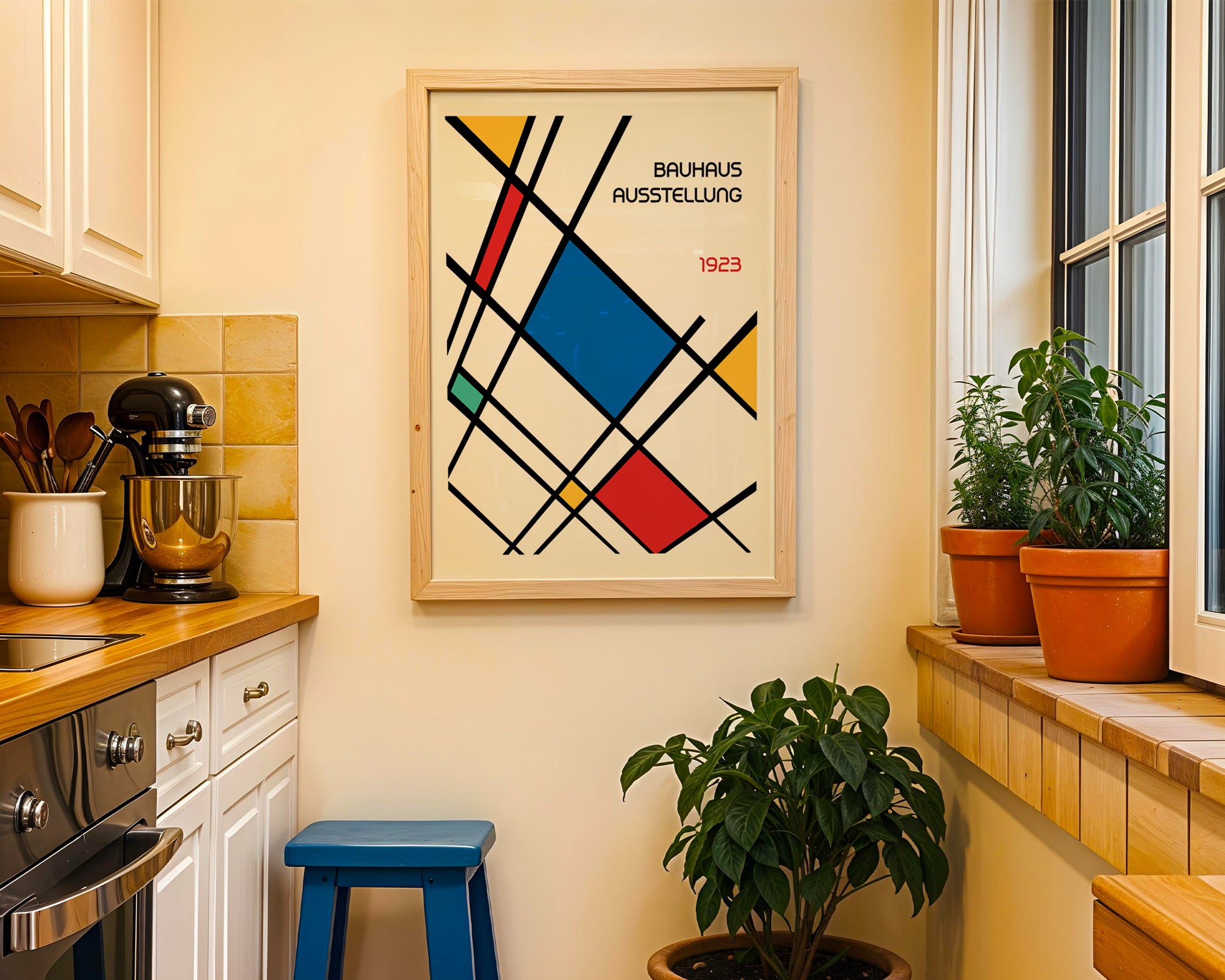 Bauhaus Colorful Geometric Poster A7 - GroovyGrove