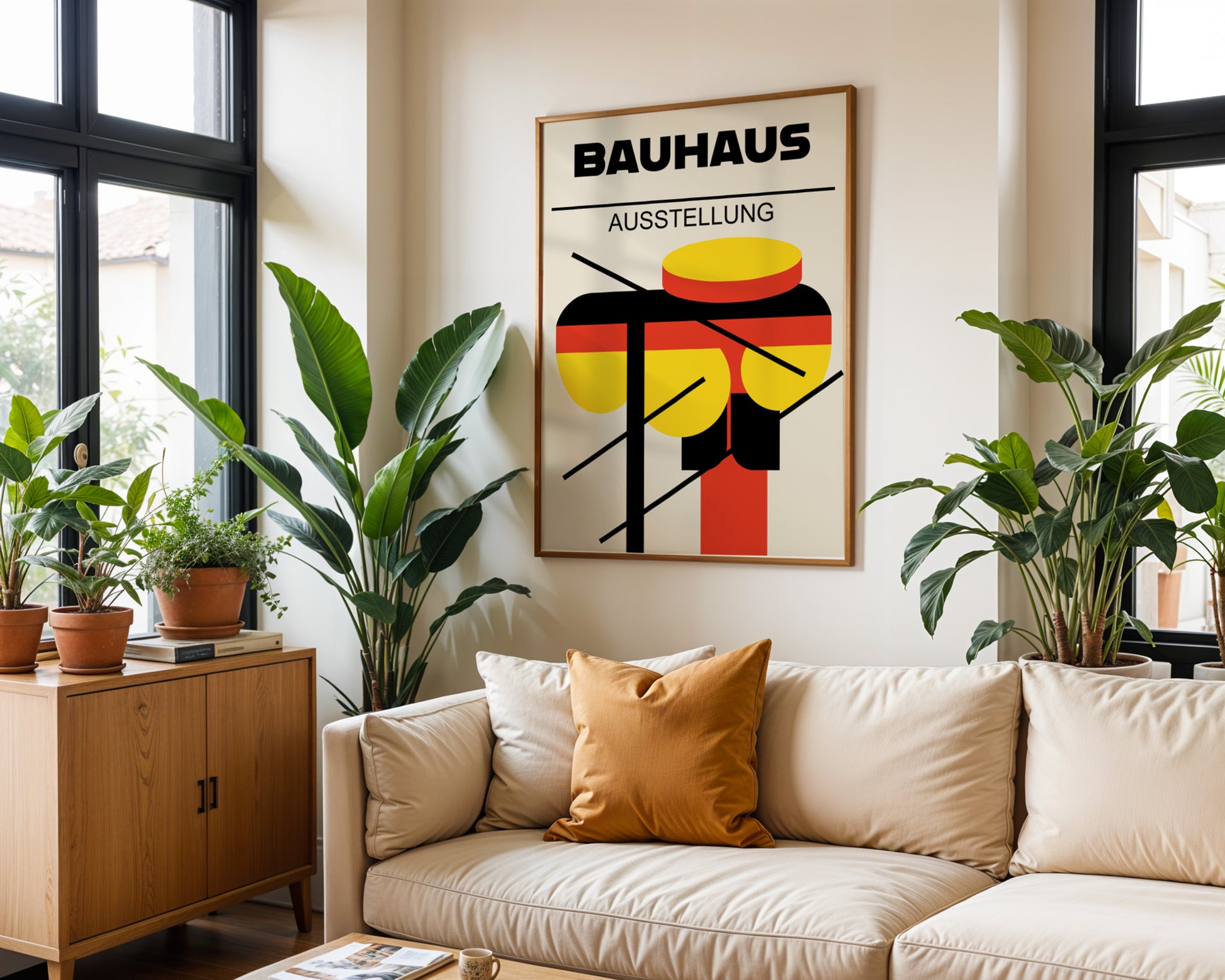 Multicolor Abstract Geometric Bauhaus Poster A80 - GroovyGrove