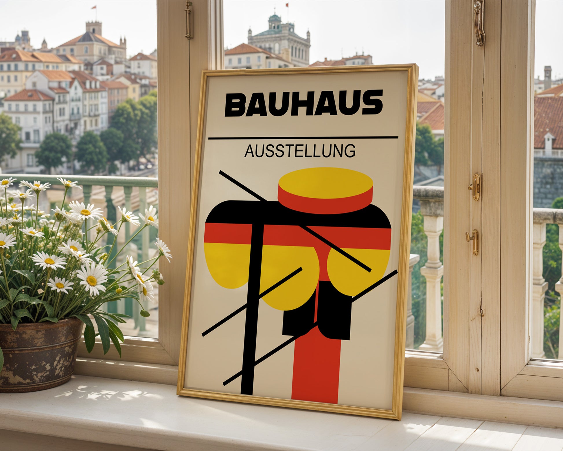 Multicolor Abstract Geometric Bauhaus Poster A80 - GroovyGrove