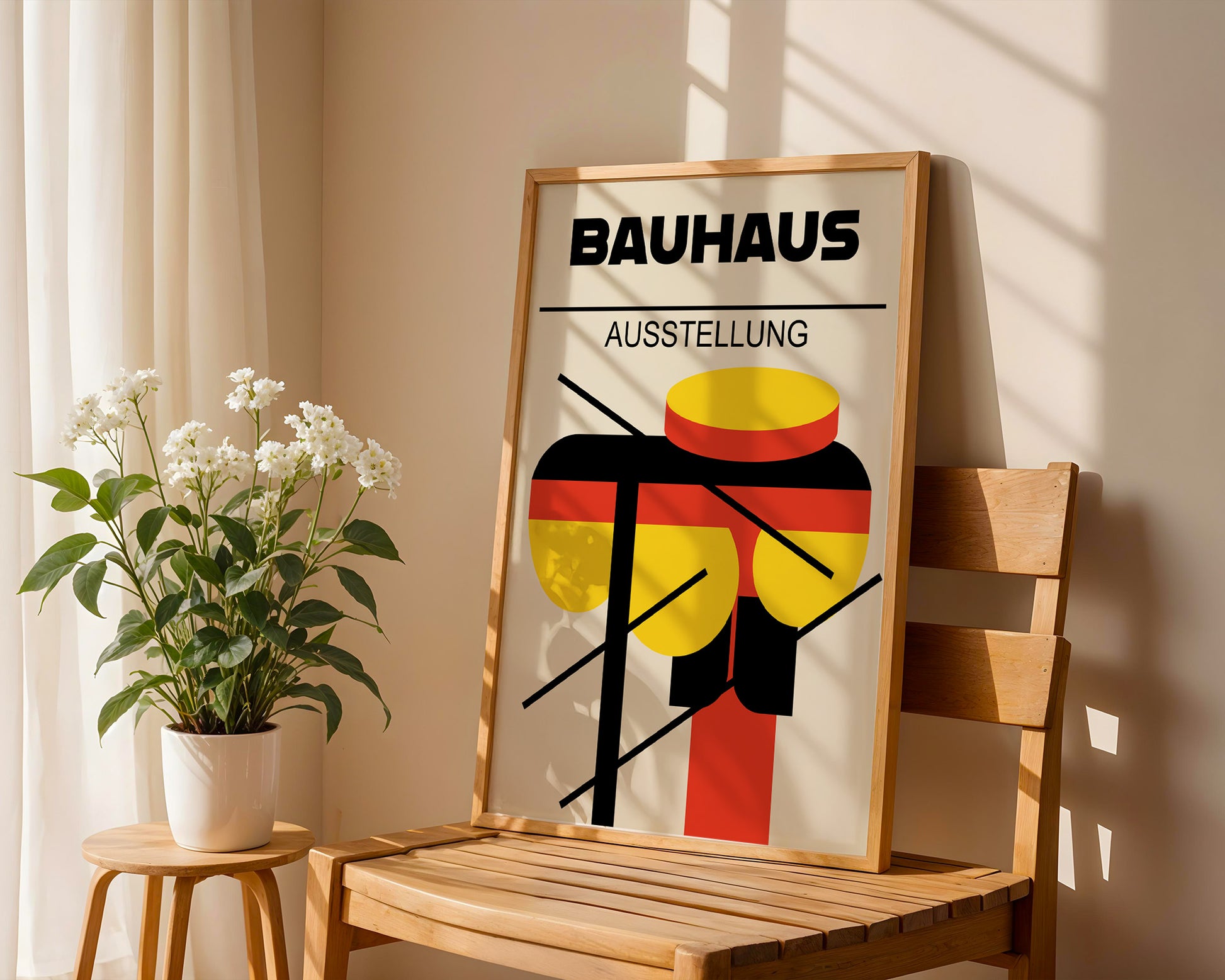 Multicolor Abstract Geometric Bauhaus Poster A80 - GroovyGrove