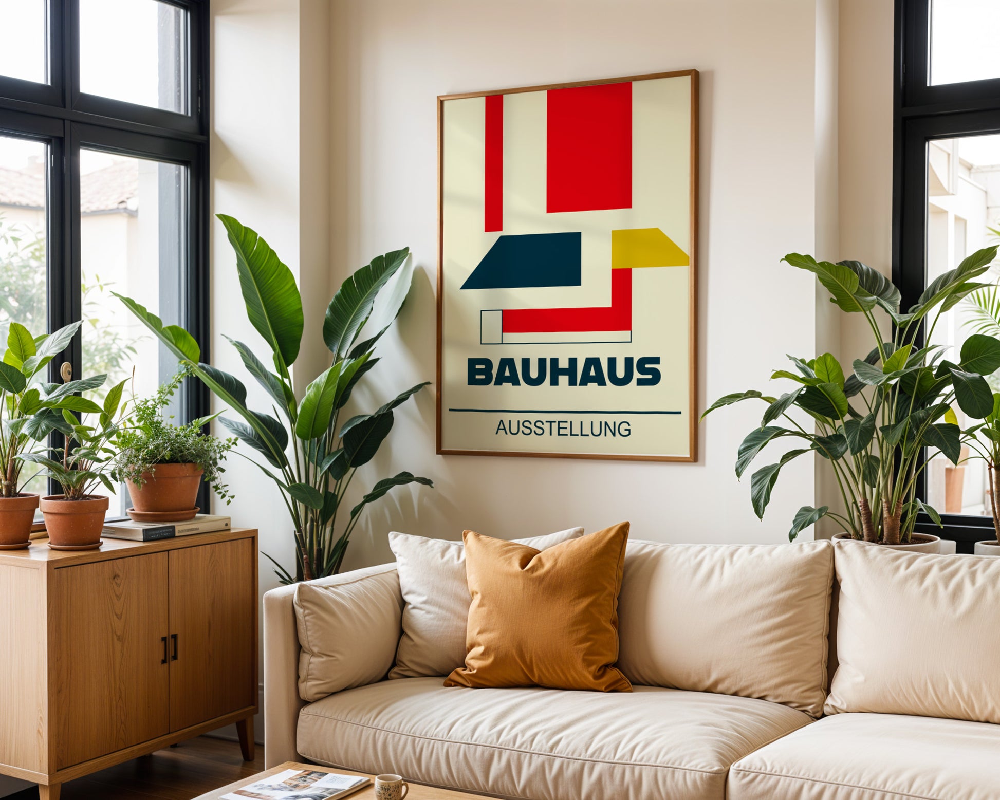 Multicolor Abstract Geometric Bauhaus Poster A82 - GroovyGrove