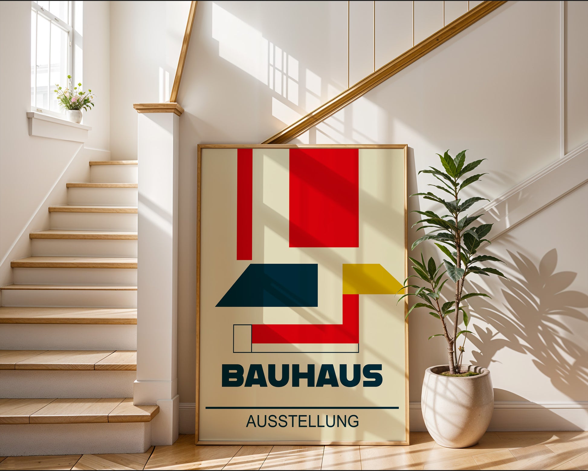 Multicolor Abstract Geometric Bauhaus Poster A82 - GroovyGrove