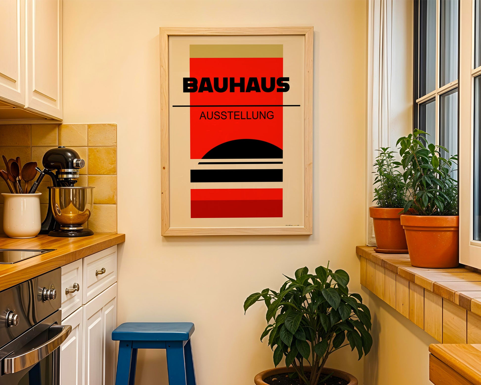 Multicolor Abstract Geometric Bauhaus Poster A83 - GroovyGrove